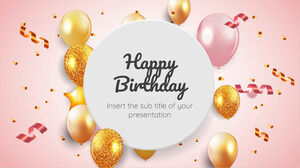 生日快乐免费演示模板 - Google 幻灯片主题和 PowerPoint 模板