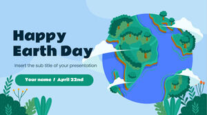 Happy Earth Day Kostenlose Präsentationsvorlage – Google Slides-Design und PowerPoint-Vorlage