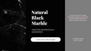 Modèle de présentation gratuit en marbre noir naturel - Thème Google Slides et modèle PowerPoint
