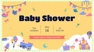 Szablon bezpłatnej prezentacji Baby Shower – Motyw prezentacji Google i szablon programu PowerPoint