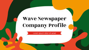 Wave Newspaper Şirket Profili Ücretsiz Sunum Şablonu – Google Slaytlar Teması ve PowerPoint Şablonu