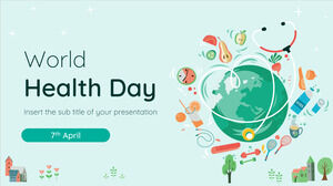 Бесплатный шаблон презентации Всемирного дня здоровья – тема Google Slides и шаблон PowerPoint