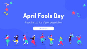 Modello di presentazione gratuito per il primo di aprile - Tema di Presentazioni Google e modello PowerPoint