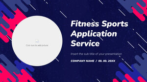 Modello di presentazione gratuito del servizio di applicazione per lo sport di fitness - Tema di diapositive di Google e modello di PowerPoint