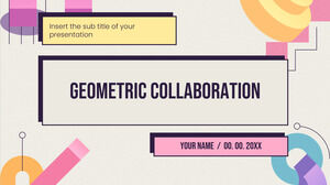 Modello di presentazione gratuito per la collaborazione geometrica: tema di diapositive di Google e modello di PowerPoint
