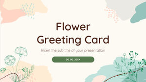 Blumen-Grußkarte Kostenlose Präsentationsvorlage – Google Slides-Design und PowerPoint-Vorlage