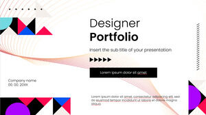 Tasarımcı Portföyü Ücretsiz Sunum Şablonu – Google Slaytlar Teması ve PowerPoint Şablonu