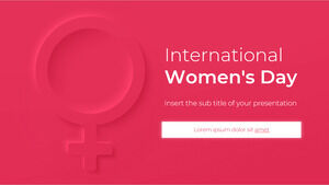 Google Slaytlar teması ve PowerPoint Şablonu için Dünya Kadınlar Günü Ücretsiz Sunum Tasarımı
