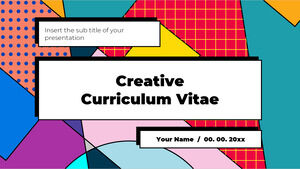 Curriculum Vitae Creativ Tema de prezentare gratuită