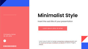Conception de présentation gratuite de style minimaliste pour le thème Google Slides et le modèle PowerPoint