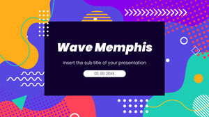 Wave Memphis Free Presentation Design for Google Slides theme和PowerPoint模板
