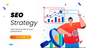 Design de apresentação gratuita de estratégia de SEO para tema de slides do Google e modelo de PowerPoint