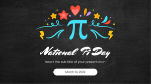 Google Slaytlar teması ve PowerPoint Şablonu için Ulusal Pi Günü Ücretsiz Sunum Tasarımı