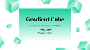 Google スライドのテーマと PowerPoint テンプレートのグラデーション キューブ形状無料プレゼンテーション デザイン