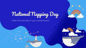 Ulusal Uyuklama Günü Google Slaytlar teması ve PowerPoint Şablonu için Ücretsiz Sunum Tasarımı