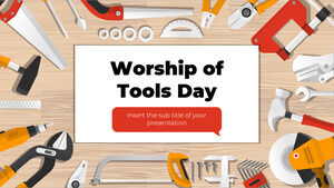 Worship of Tools Day Design de apresentação gratuita para o tema do Google Slides e modelo do PowerPoint
