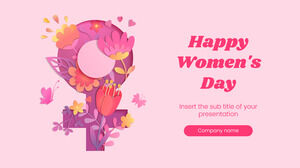 تصميم عرض تقديمي مجاني ليوم المرأة العالمي السعيد لموضوع شرائح Google وقالب PowerPoint