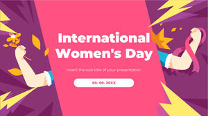 Design gratuit de prezentare pentru Ziua Internațională a Femeii pentru tema Google Slides și șablon PowerPoint