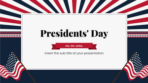 Diseño de presentación gratuita del Día de los Presidentes para el tema de Google Slides y la plantilla de PowerPoint