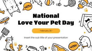 Love Your Pet Day Design gratuit de prezentare pentru tema Prezentări Google și șablon PowerPoint