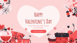 Google 슬라이드 테마 및 파워포인트 템플릿용 발렌타인 데이 카드 무료 프리젠테이션 디자인