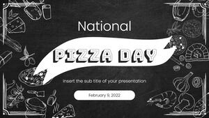 تصميم عرض تقديمي مجاني لليوم الوطني للبيتزا لموضوع شرائح Google وقالب PowerPoint