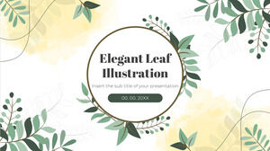 Google 슬라이드 테마 및 파워포인트 템플릿을 위한 우아한 잎 그림 무료 프리젠테이션 디자인