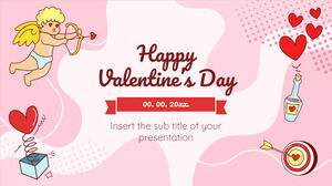 Conception de présentation gratuite pour la Saint-Valentin pour le thème Google Slides et le modèle PowerPoint
