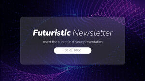 Buletin informativ futurist Design gratuit de prezentare pentru tema Google Slides și șablon PowerPoint