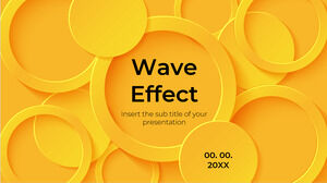 Conception de présentation gratuite Wave Effect pour le thème Google Slides et le modèle PowerPoint