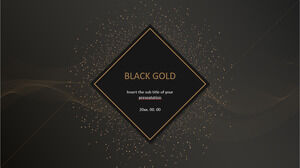 Diseño de presentación gratis Black Gold para el tema de Google Slides y la plantilla de PowerPoint