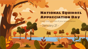 Conception de présentation gratuite de la Journée nationale d'appréciation des écureuils pour le thème Google Slides et le modèle PowerPoint