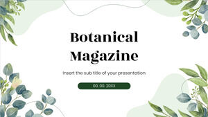 Google 슬라이드 테마 및 파워포인트 템플릿을 위한 Botanical Magazine 무료 프리젠테이션 디자인