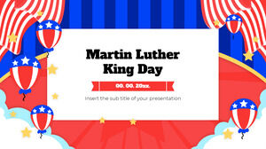 Design gratuit de prezentare Ziua Martin Luther King pentru tema Prezentări Google și șablon PowerPoint