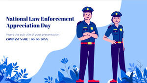 Google幻燈片主題和PowerPoint模板的國家執法感謝日免費演示設計