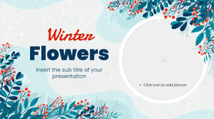 Zimowy kwiatowy darmowy motyw prezentacji