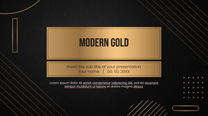 Conception de présentation gratuite Modern Gold pour le thème Google Slides et le modèle PowerPoint
