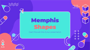 Modello PowerPoint gratuito di Memphis Shapes e tema di Presentazioni Google