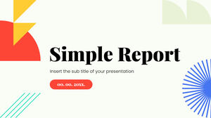 Modèle PowerPoint gratuit de rapport simple et thème Google Slides