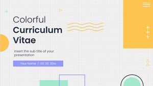 Farbiger Lebenslauf Kostenlose PowerPoint-Vorlage und Google Slides-Design