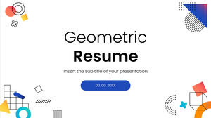 幾何学的履歴書無料のPowerPointテンプレートとGoogleスライドのテーマ