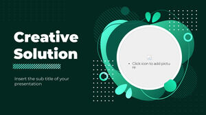Modèle PowerPoint gratuit de solution créative et thème Google Slides