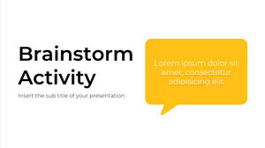 Șablon PowerPoint gratuit pentru activitate de brainstorm și temă Google Slides