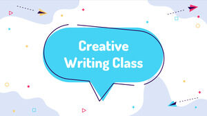 Șablon PowerPoint gratuit pentru cursuri de scriere creativă și temă Google Slides