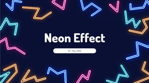 Modelo de PowerPoint gratuito de efeito neon e tema de slides do Google