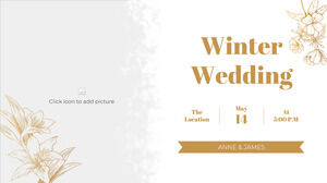 冬の結婚式無料のPowerPointテンプレートとGoogleスライドのテーマ
