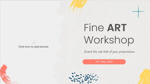Modèle PowerPoint gratuit d'atelier de beaux-arts et thème Google Slides