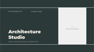 Modelo de PowerPoint gratuito do Architecture Studio e tema do Google Slides