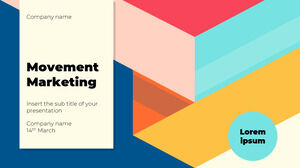 Modelo de PowerPoint gratuito de marketing de movimento e tema de Google Slides