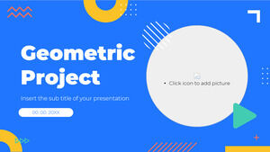 Design de apresentação gratuita de projeto geométrico para modelo de PowerPoint e tema de slides do Google